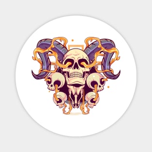 Baphomet Skull Magnet